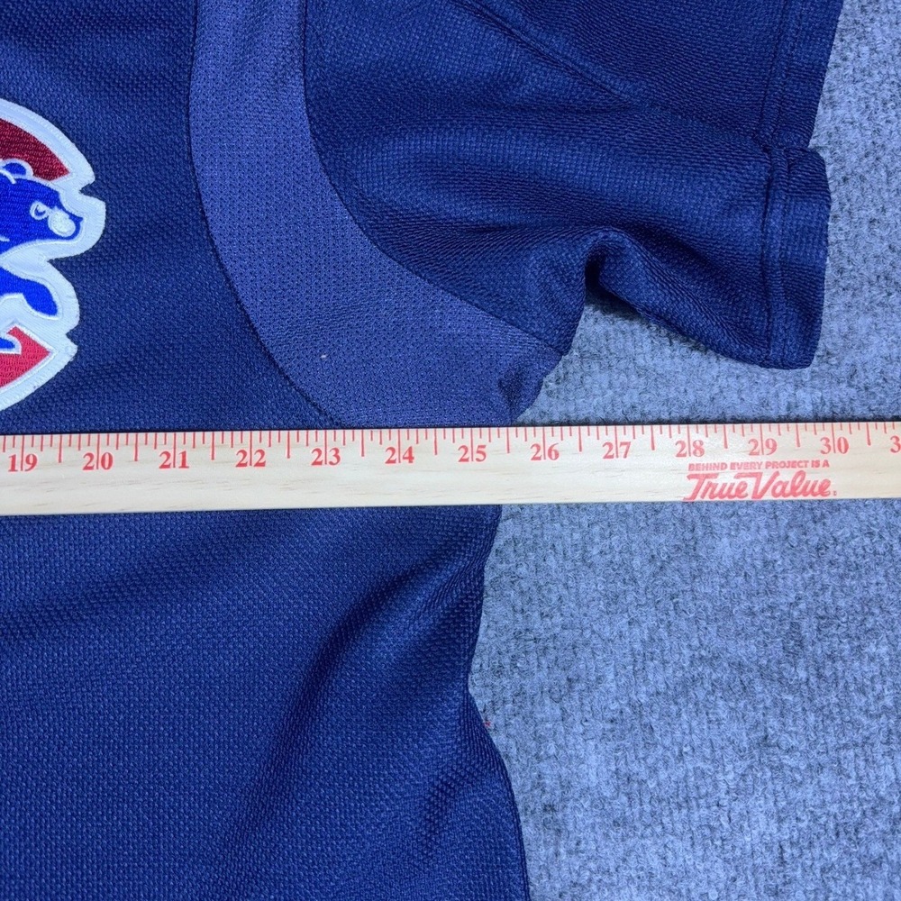 Majestic Authentic Chicago Cubs Jersey Mens XL Navy Blue MLB Baseball - Picture 13 of 14